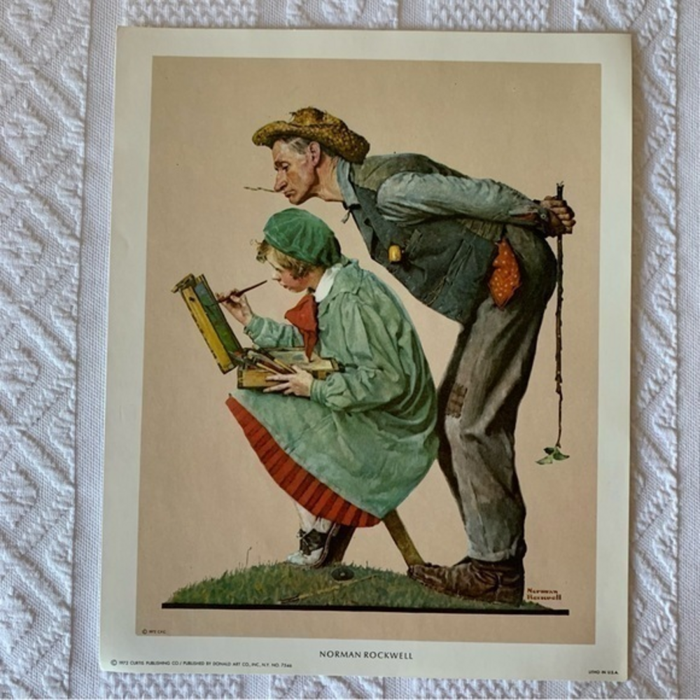 Vintage Norman Rockwell “The Critic” Lithograph 1972 8X10